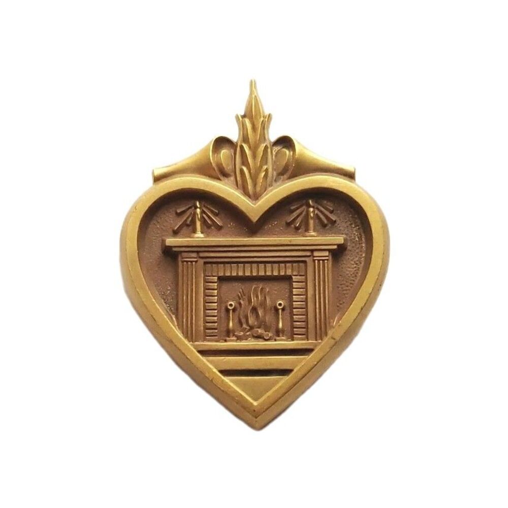 Vtg Betty Crocker 1950s Homemaker of Tomorrow Jostens Goldtone Heart Pin Brooch